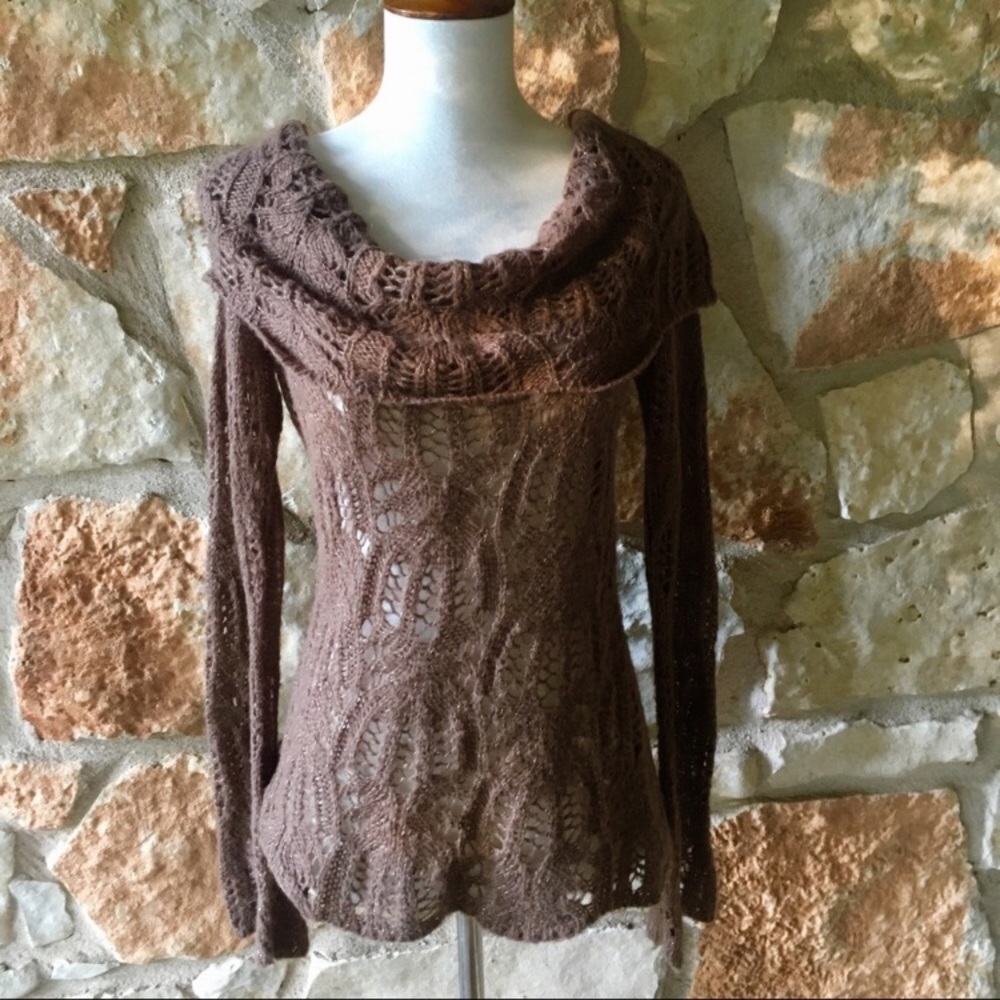 Anthropologie Wool Blend Off shoulder sweater
